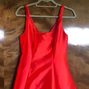 Fire coral ball gown